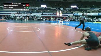 184 lbs Quarters & Wb (16 Team) - Luke Ciampa, East Stroudsburg University vs Andrew Wolfanger, Frostburg State