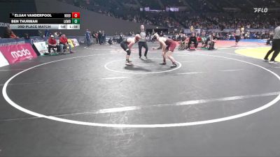 2A/1A Boys 175 3rd Place Match - Elijah Vanderpool, North Douglas / Elkton Boys vs Ben Thurman, Lowell Boys