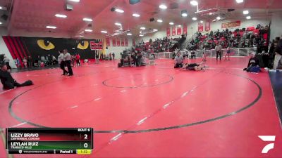 100 lbs Champ. Round 1 - Leylah Ruiz, Trabuco Hills vs Lizzy Bravo, Centennial Corona