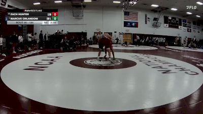 184 lbs Champ. Round 1 - Marcus Orlandoni, Wisconsin-La Crosse vs Zach Hunter, St. Johns (mn)