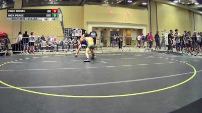 113 lbs Consi Of 32 #1 - Cole Jensen, Jimenez Trained Academy vs Nick Perez, South High Wrestling