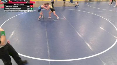 Junior Girls - 140 lbs Quarters - Kaylan Hitchcock, Lawrence Elite Wrestling Club vs Kaitlyn Thorn, Big Game Wrestling Club MT