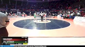 3A 132 lbs Semifinal - Will Baysingar, Mt. Prospect (Prospect) vs Sean Berger, Elmhurst (York)