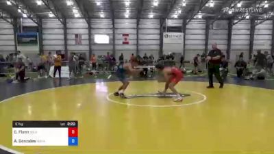 57 kg Quarterfinal - Cooper Flynn, Southeast Regional Training Center, Inc vs Andre Gonzales, Poway High School Wrestling