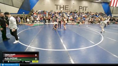 115 lbs Champ. Round 1 - Takai Saafi, West Jordan vs Alex Mateaki, Champions Wrestling Club