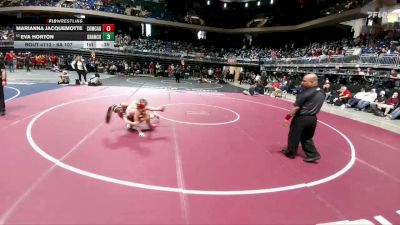 6A 107 lbs Cons. Round 1 - Eva Horton, Richmond George Ranch vs Marianna Jacquemotte, Comal Canyon