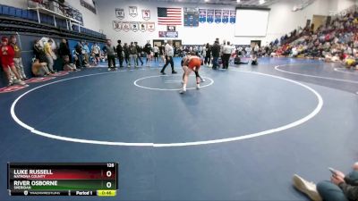 126 lbs Cons. Round 3 - River Osborne, Sheridan vs Luke Russell, Natrona County