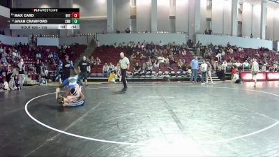 115 lbs Quarterfinal - Max Card, Dulles South Wrestling Club vs Javan Crawford, Chesapeake