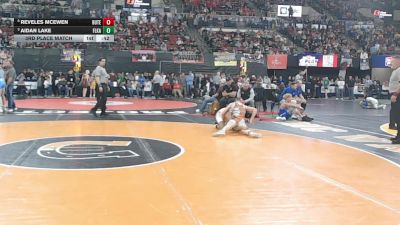 AA - 118 lbs 3rd Place Match - Aidan Lake, Flathead (Kalispell) vs Reveles McEwen, Butte