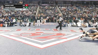 4A 138 lbs Semifinal - Caleb Saldana, Uwharrie Charter Academy vs Austin Laws, Fred T. Foard High School