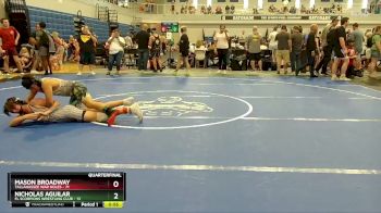 130 lbs Quarterfinal - Nicholas Aguilar, FL Scorpions Wrestling Club vs Mason Broadway, Tallahassee War Noles