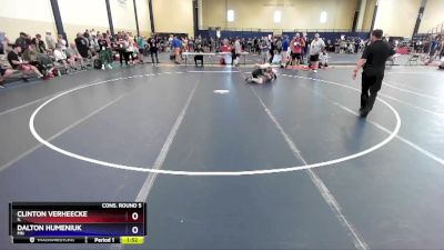 138 lbs Cons. Round 5 - Clinton VerHeecke, IL vs Dalton Humeniuk, MN