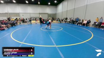 180 lbs Placement Matches (8 Team) - Symphony Veloz, Oklahoma Red vs Juliana LeFort, Texas Blue