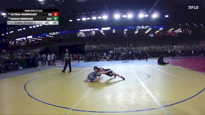 110 lbs Cons. Round 2 - ALYSSA RODRIGUEZ, Palm Harbor University vs Sarah Bingham, Camden County