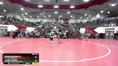 54-59 lbs Cons. Round 1 - Ayden Myers, Southern Indiana Wrestling vs David Bowman Iv, Bulldog Premier WC