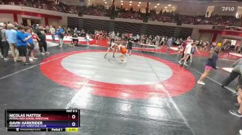 120 lbs Cons. Round 1 - Nicolas Mattox, Poteau High School Wrestling vs Gavin Harkrider, Midwest City Wrestling Club