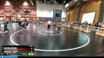 123-132 lbs Round 3 - Bella Gallagher, Lovell Middle School vs Kaprina Haney, Powell Middle School