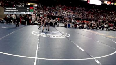 3A 106 lbs Quarterfinal - Jake Barzee, West Side vs Nayton O`Neill, Kellogg