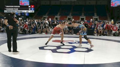 165 lbs Cons. Quarters - Grayson Eggum, Minnesota vs Thunder Page, Kansas