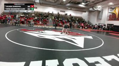 145 lbs Consolation Bracket - Juliana Sandoval, Brighton vs Piper Neunreiter-Clark, Discovery Canyon