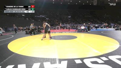 6A Boys 285 lbs Quarterfinal - Isandre De La Torre, South Medford Boys vs Carlos Dominguez-Viera, Grants Pass Boys