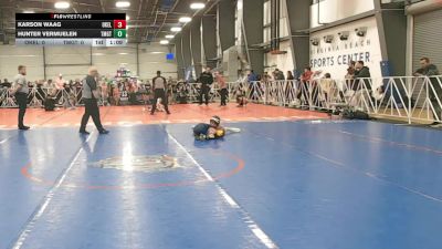 72 lbs Round 2 (10:45am Saturday) - Karson Waag, Oklahoma Elite vs Hunter Vermuelen, Team Gotcha