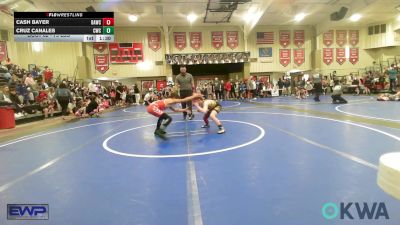 73 lbs Final - Cash Bayer, Broken Arrow Wrestling Club vs Cruz Canales, Claremore Wrestling Club