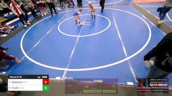 49 lbs Round Of 16 - Tatum Hawkins, Noble Takedown Club vs Knox Taylor, Clinton Youth Wrestling