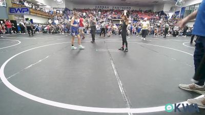 73 lbs Quarterfinal - Eli Bright, Del City Little League vs Kaceleigh Taylor, Harrah Little League Wrestling