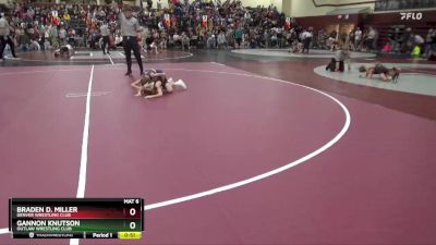 PW-10 lbs Quarterfinal - Braden D. Miller, Denver Wrestling Club vs Gannon Knutson, Outlaw Wrestling Club