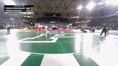 Boys 3A 215 lbs Quarterfinal - Preston Wentling, Ridgeline vs Magnus Schwabenbauer, Snohomish