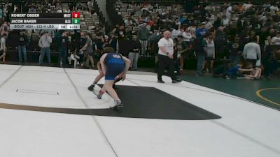 122-H lbs Round Of 64 - Robert Obser, Manhasset vs Jacob Baker, Allentown