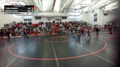 120 lbs Champ. Round 1 - Vada Schmidt, Lovell vs Addison Lyman, Lyman