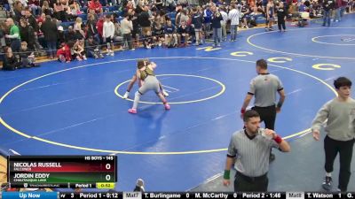 145 lbs Cons. Round 5 - Nicolas Russell, Falconer vs Jordin Eddy, Chautauqua Lake