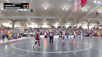 AA 106 lbs Champ. Round 1 - Spencer Love, William Blount High School vs Sricharan Kosanam, Collierville High School