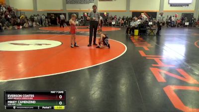 PW-14 lbs Quarterfinal - Everson Coates, West Branch Wrestling vs Mikey Camenzind, USA MAT CLUB