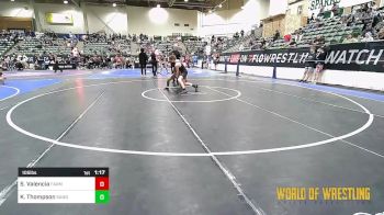 105 lbs Semifinal - Sergio Valencia, Farmersville Farmboyz vs Kamon Thompson, Sanderson Wrestling Academy