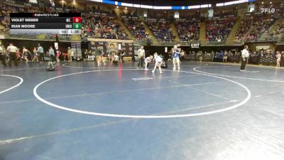 96 lbs Round Of 32 - Violet Weber, Mt. Lebanon vs Rian Moore, Union City