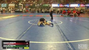 A - 120 lbs Cons. Round 2 - Haydan Frieboes, Custer Co. (Miles City) vs Evan Ketterling, Lockwood (Billings)