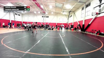 157 lbs Cons. Round 4 - Kadrick Lewallen, Arizona Christian vs Adrian Deleon, Fresno City College