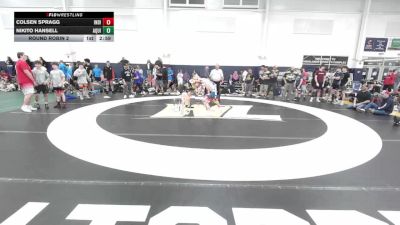 132 lbs Round Robin 2 - Colsen Spragg, Indiana Outlaws Black-HS vs Nikito Hansell, Aquinas-HS