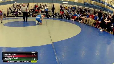 126 lbs Champ Round 1 (16 Team) - Luke Canova, Martinsville vs Jacoby Moore, Hobart