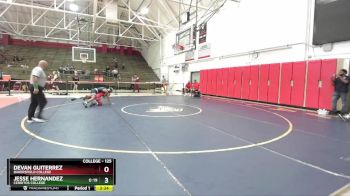 125 lbs Champ. Round 1 - Jesse Hernandez, Cerritos College vs Devan Guiterrez, Bakersfield College