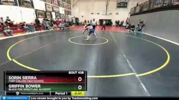 138 Boys Cons. Round 6 - Sorin Sierra, Fort Collins High School vs Griffin Bower, Black Fox Wrestling Academy