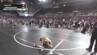 63 lbs Cons. Quarters - Andrew Bahraini, Arvada West Youth Athletics LLC vs Chase Ritz, Eaglecrest Wrestling Club
