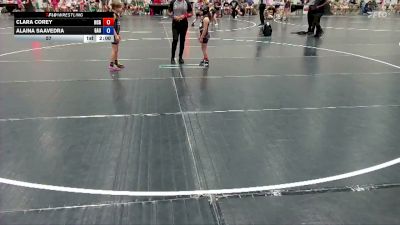57 lbs Round 1 (10 Team) - Clara Corey, NC Gold vs Alaina Saavedra, Georgia United