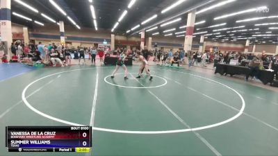 115 lbs Cons. Semi - Vanessa De La Cruz, Boneyard Wrestling Academy vs Summer Williams, Texas