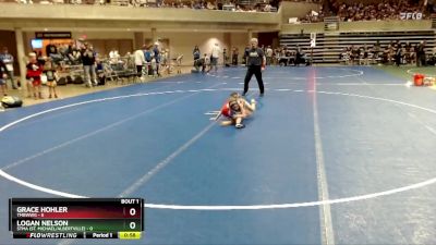 50 lbs Quarterfinals (8 Team) - Logan Nelson, STMA (St. Michael/Albertville) vs Grace Hohler, TMBWWG