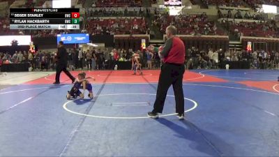 40 lbs 3rd Place Match - Rylan Hackbarth, Bozeman Wrestling Club vs Seger Stanley, Buzzsaw Wrestling Club