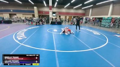 90 lbs Round 1 - Brielle Trang, All American Wrestling Club vs Lillian McHam, Wesley Club Wrestling